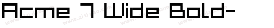 Acme 7 Wide Bold字体转换